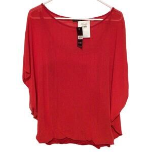 KRISTINE Women’s Red Polyester Blouse Cami Top Size S/M NWT Casual Tops